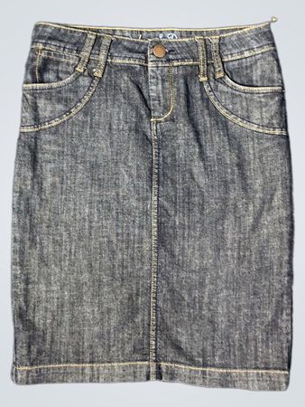 House of Denim Gray Denim Skirt