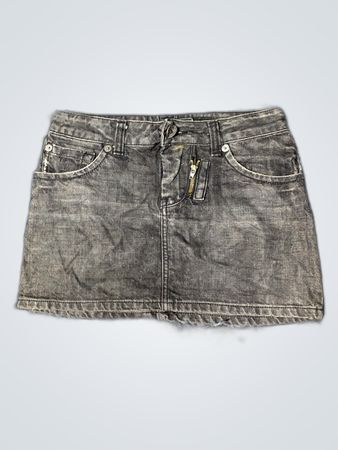 Gray Denim Skirt