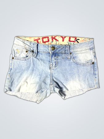 Light Blue Denim Shorts with Tokyo Waistband