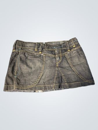 Gray Denim Skirt