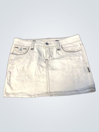 Beige Denim Skirt