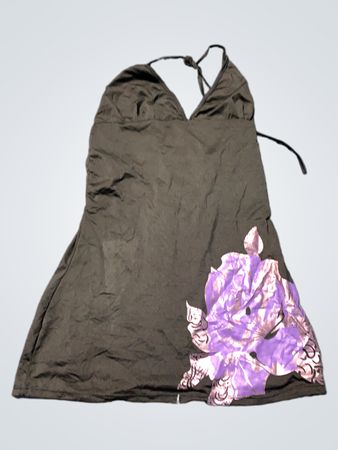 Unbranded Black Floral Halter Top