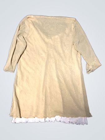 Tan Blouse with Lace Details