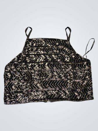 Black and White Crop Top