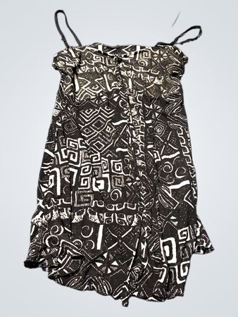Black and White Patterned Romper