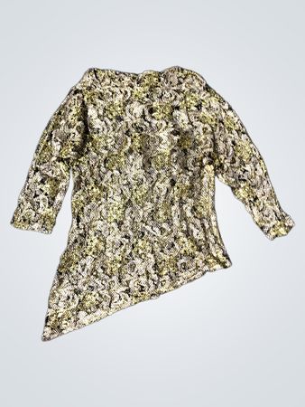Unbranded Gold Sequin Long-Sleeve Top