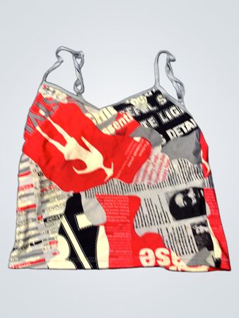 Newspaper Print Tank Top