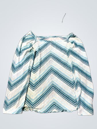 Blue and White Chevron Skirt