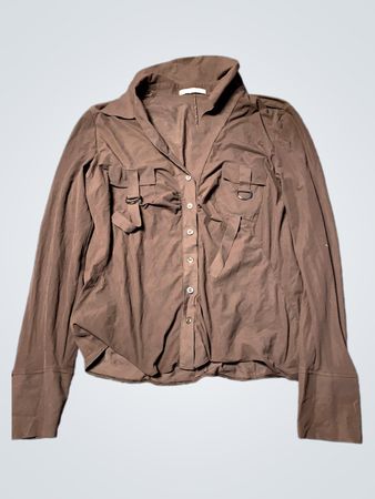 Brown Long-Sleeve Shirt