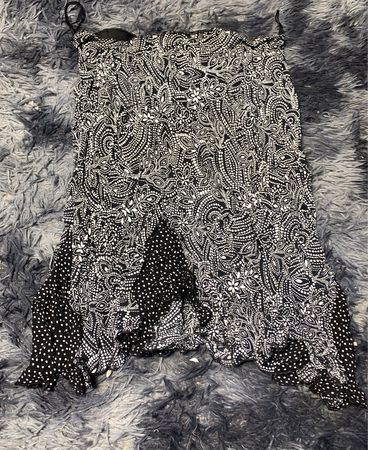 Black and White Paisley Skirt
