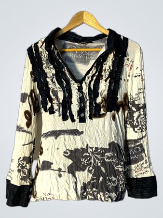 Carlopik Printed Ruffled Blouse