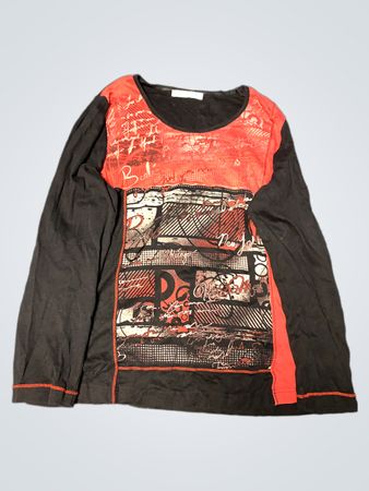 Unbranded Graphic Print Long-Sleeve Top