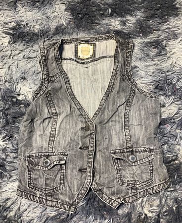 Gray Denim Vest