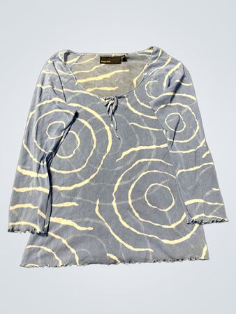 Kappa Blue Spiral Pattern Shirt