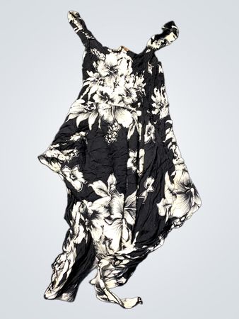 Black and White Floral Romper