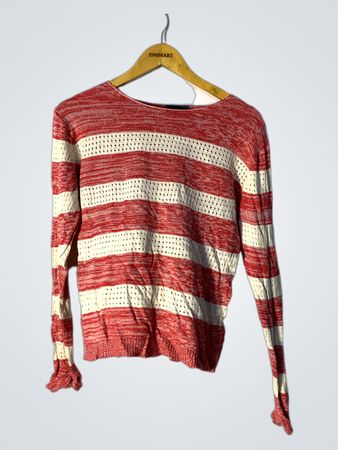 Red and White Striped Sweater