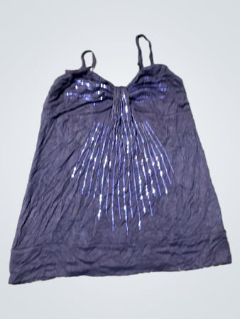 Unbranded Navy Blue Beaded Cami Top