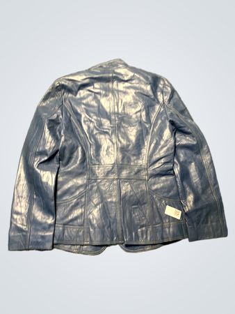 Velardi Blue Leather Jacket