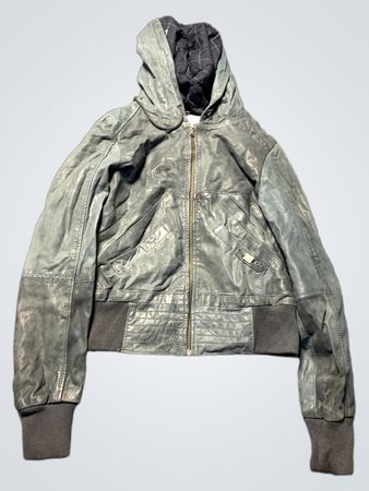Gray Leather Jacket