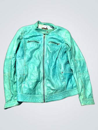 Teal Leather Jacket