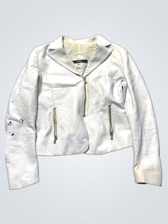 CPL White Leather Jacket