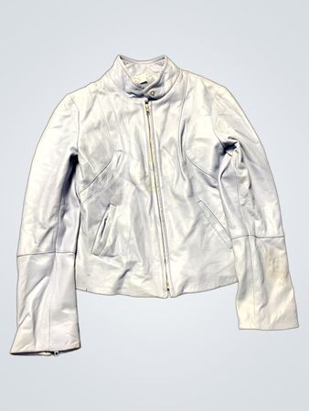 Light Blue Leather Jacket