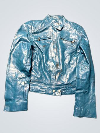 Blue Leather Jacket