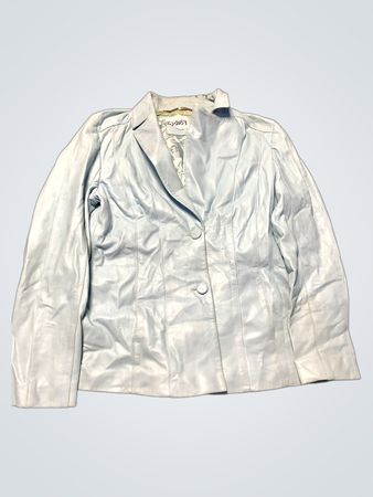 Light Blue Leather Jacket