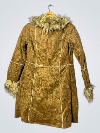 Brown Fur-Trimmed Coat