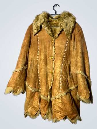 Brown Fur-Trimmed Coat