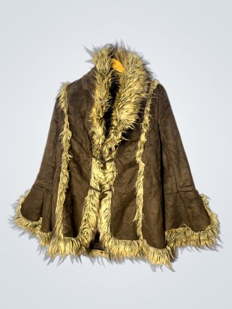 Brown Fur Trimmed Coat