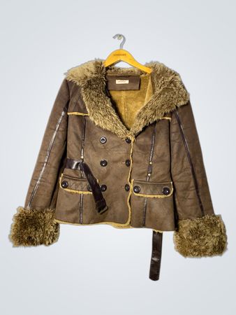Brown Faux Fur Jacket