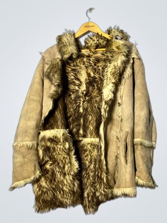 Fur Lined Tan Coat