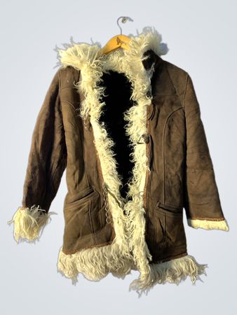 Brown Fur-Trimmed Coat