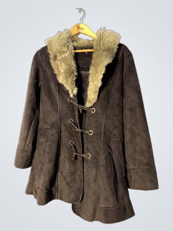 Brown Faux Fur Lined Jacket