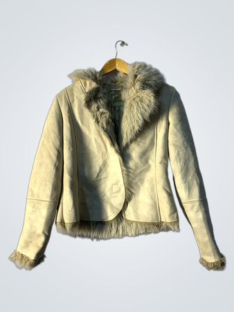 Tan Fur Trimmed Jacket