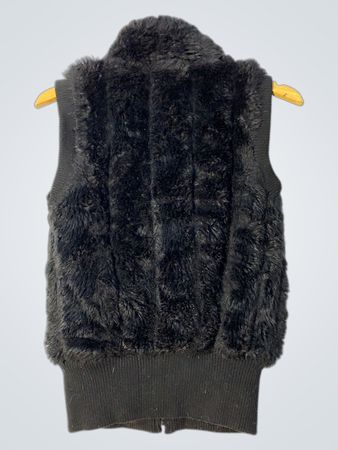 Black Fur Vest