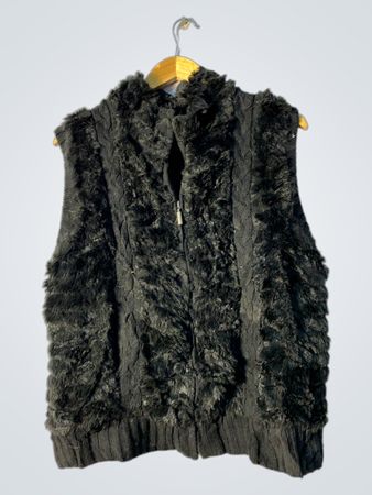 Black Fur Vest
