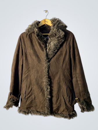Brown Fur-Lined Coat
