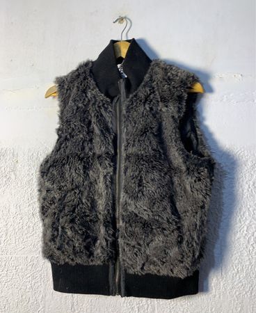 Gray Fuzzy Vest