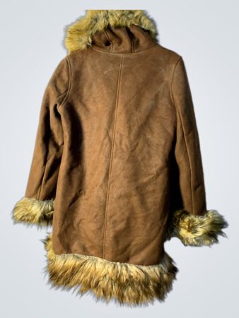 Brown Fur-Trimmed Coat