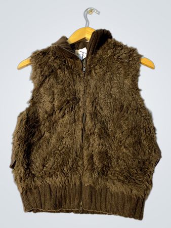 Brown Fuzzy Vest
