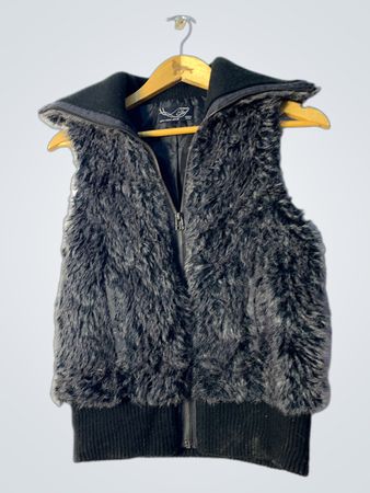 Gray Fuzzy Vest