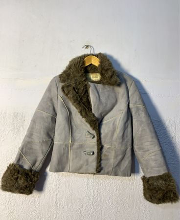 Gray Fur-Lined Coat