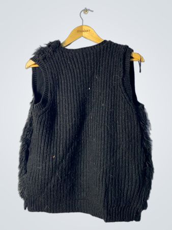 Black Fuzzy Vest