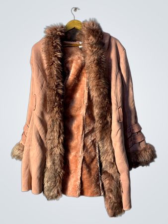 Tan Fur-Lined Coat
