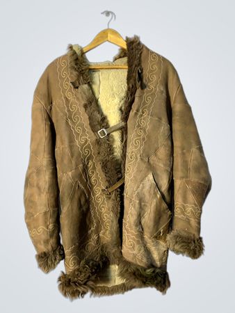 Brown Fur-Trimmed Jacket