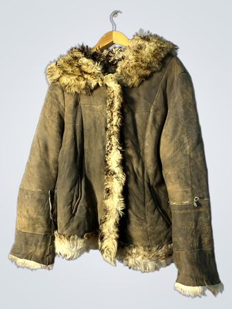 Brown Fur-Lined Leather Jacket