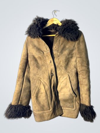 Brown Fur-Trimmed Coat