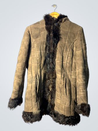 Brown Fur-Trimmed Coat